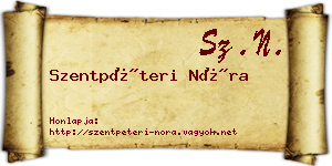 Szentpéteri Nóra névjegykártya