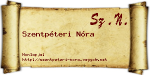 Szentpéteri Nóra névjegykártya